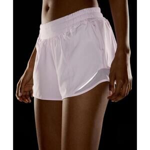 Lululemon Hotty Hot Low-Rise Lined Short 4" Meadowsweet Pink Size 10 NWT